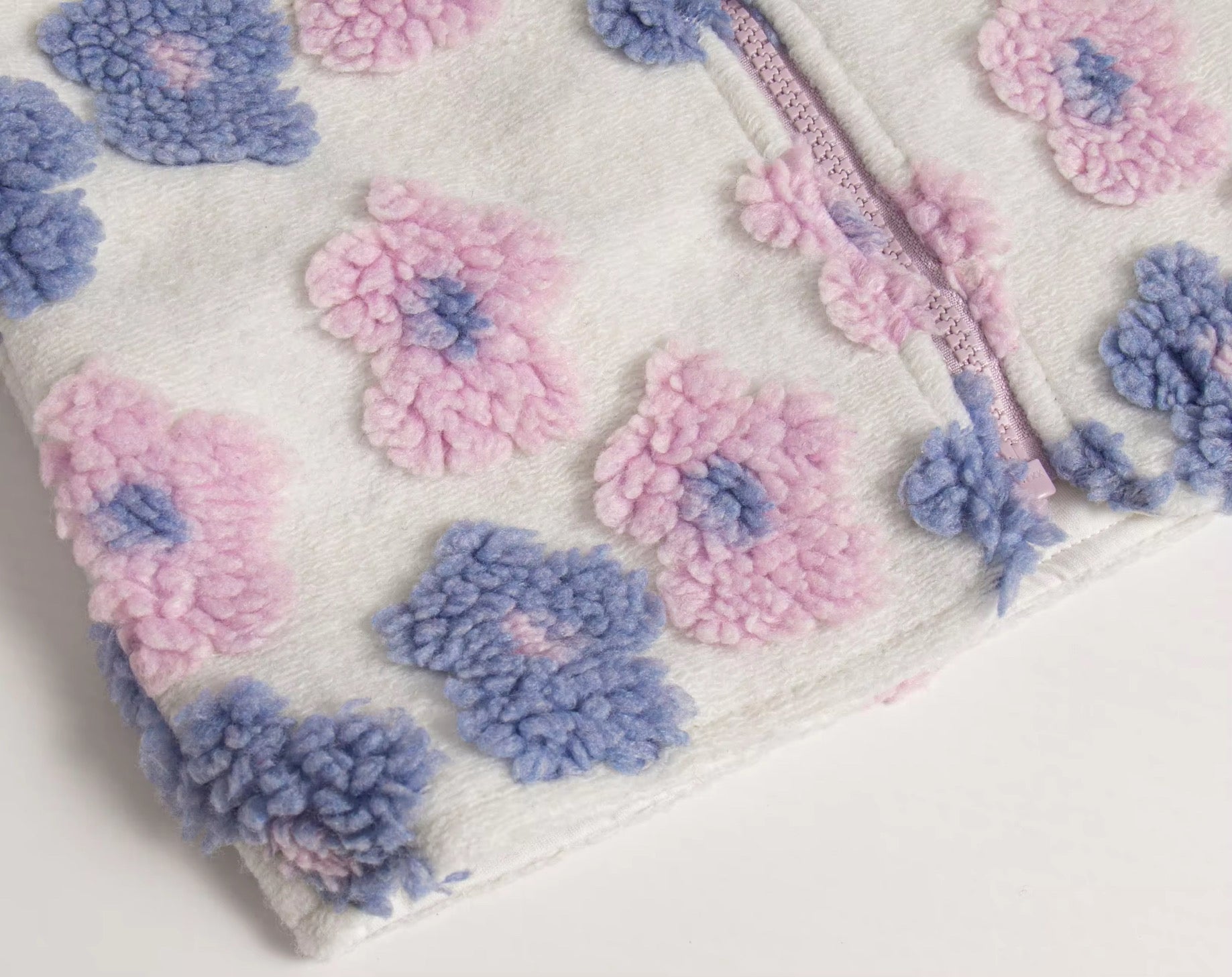 Lilac floral teddy jacket