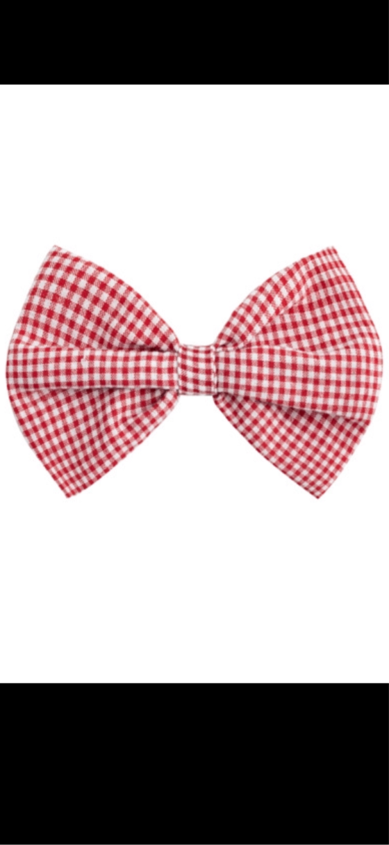 School gingham hair accessory