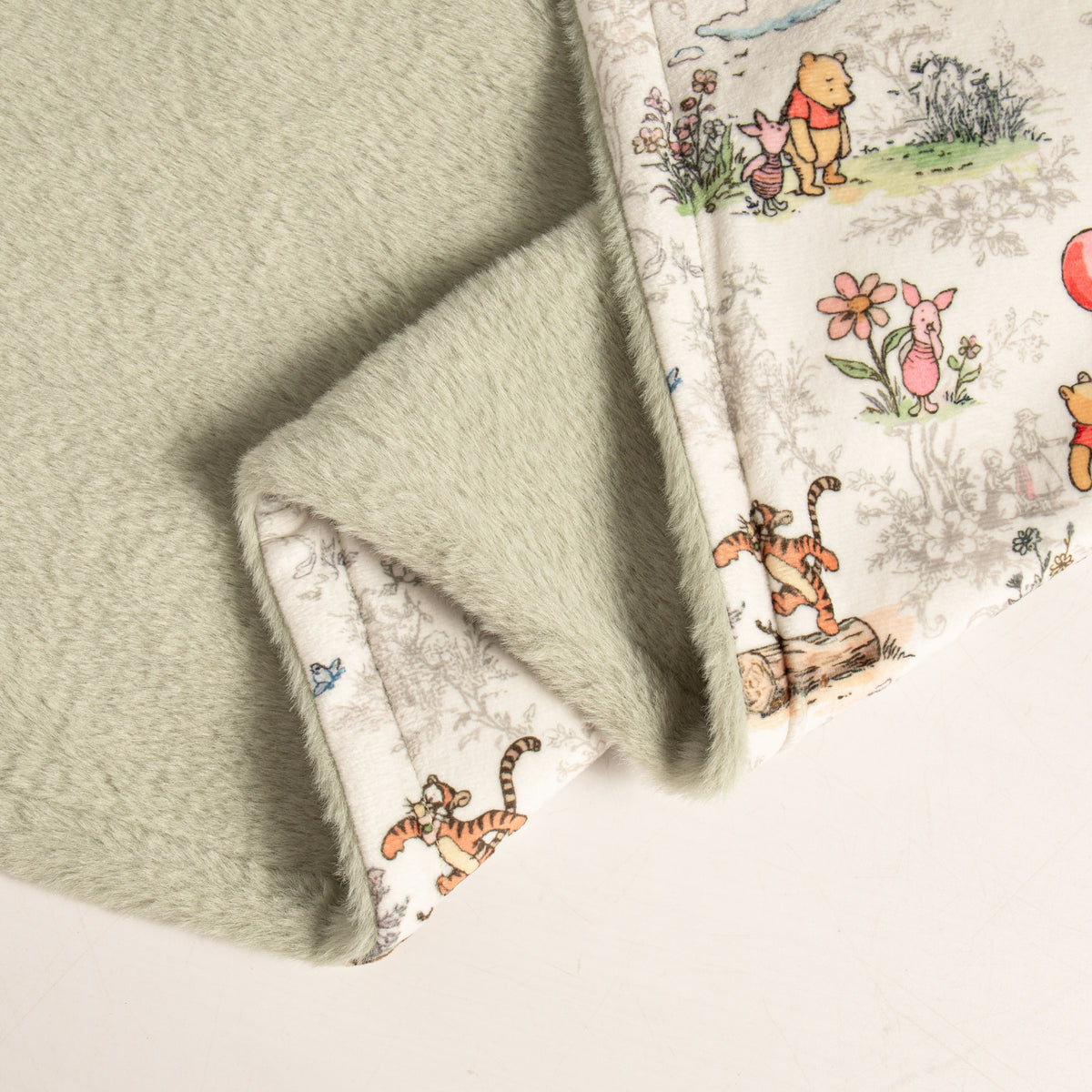 100 acre wood fleece lined blanket