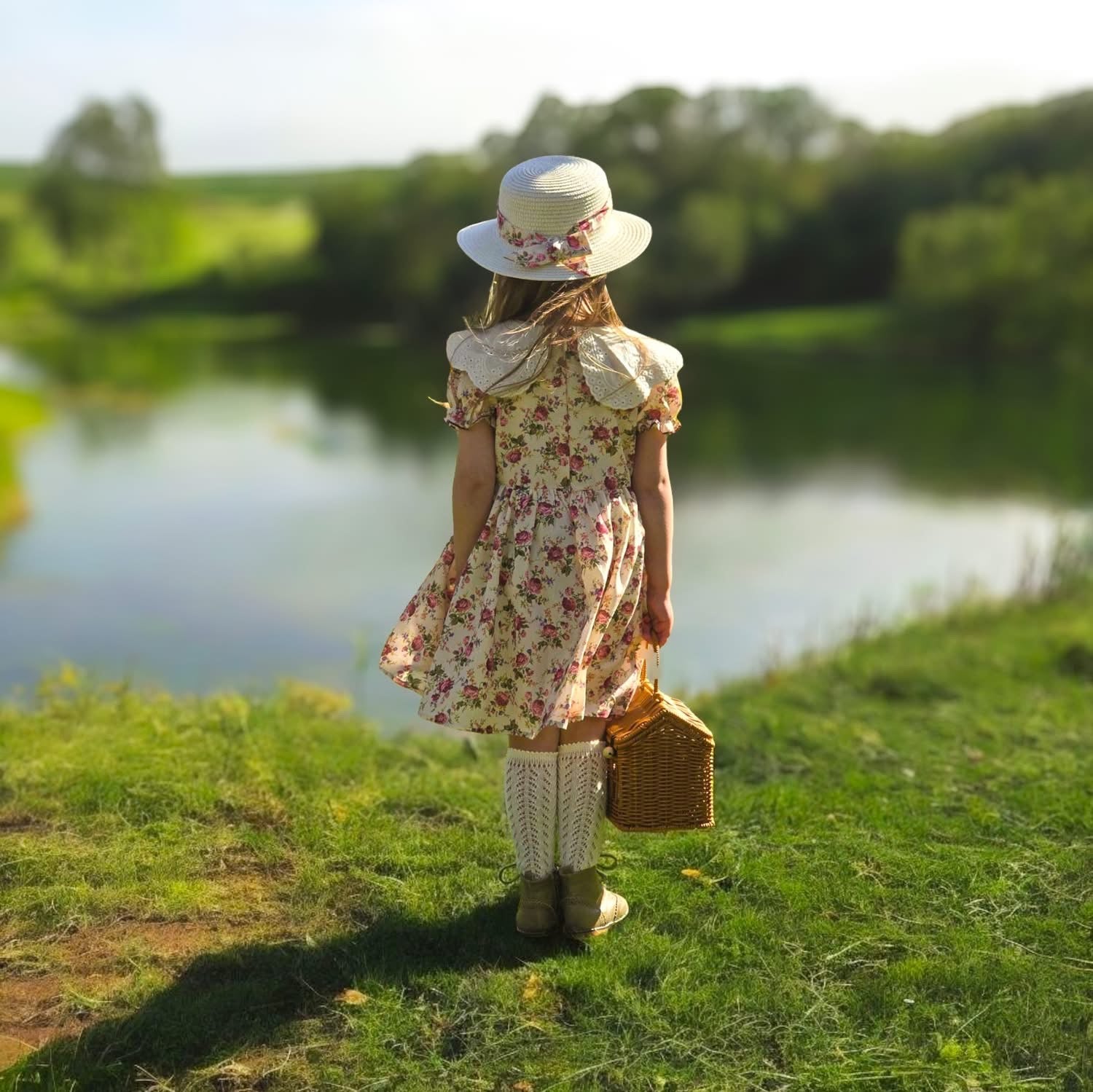 Vintage woodland rose dress