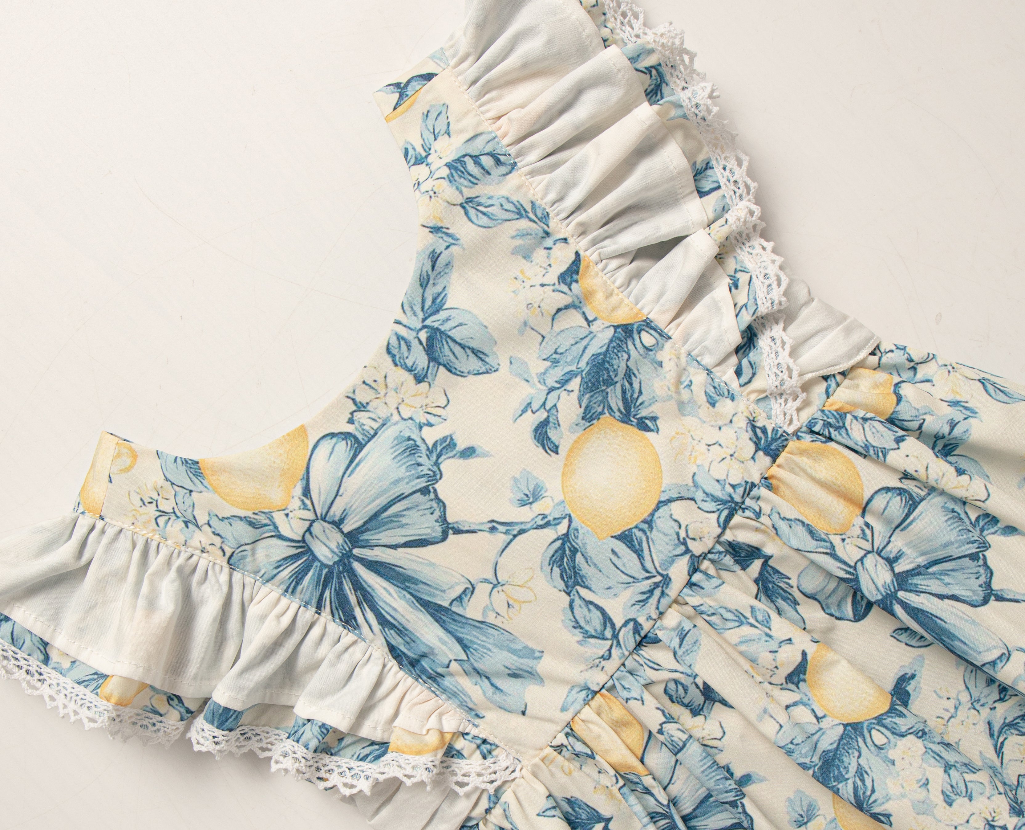 Lemon fields tie back dress