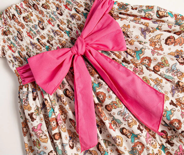 Baby girl gang tie back dress