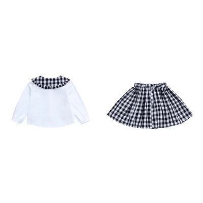 Black and white checked two piece