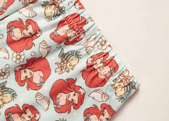 Mermaid shell pyjamas shorts set