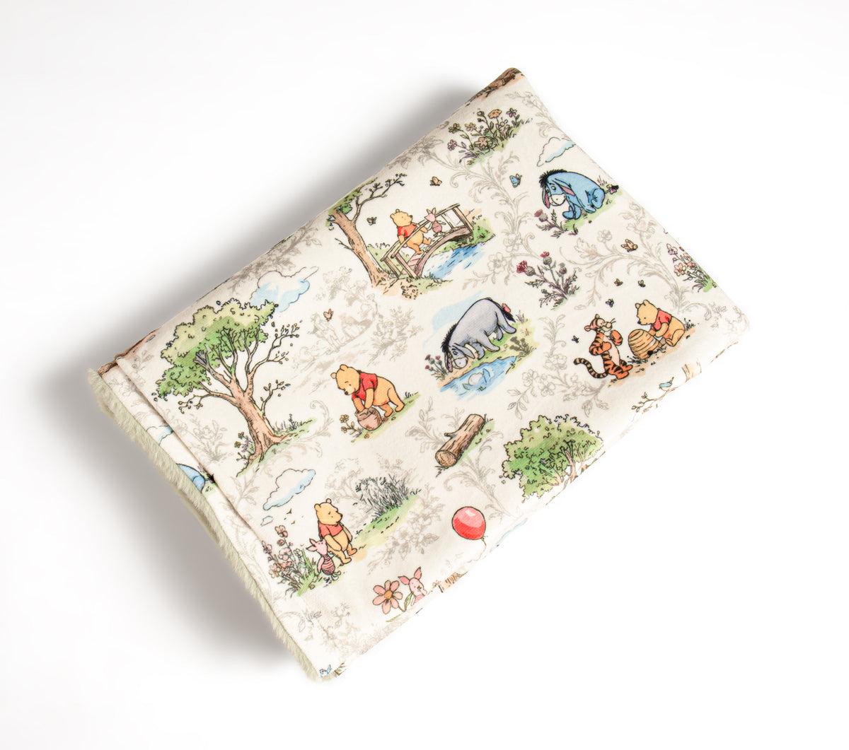 100 acre wood fleece lined blanket