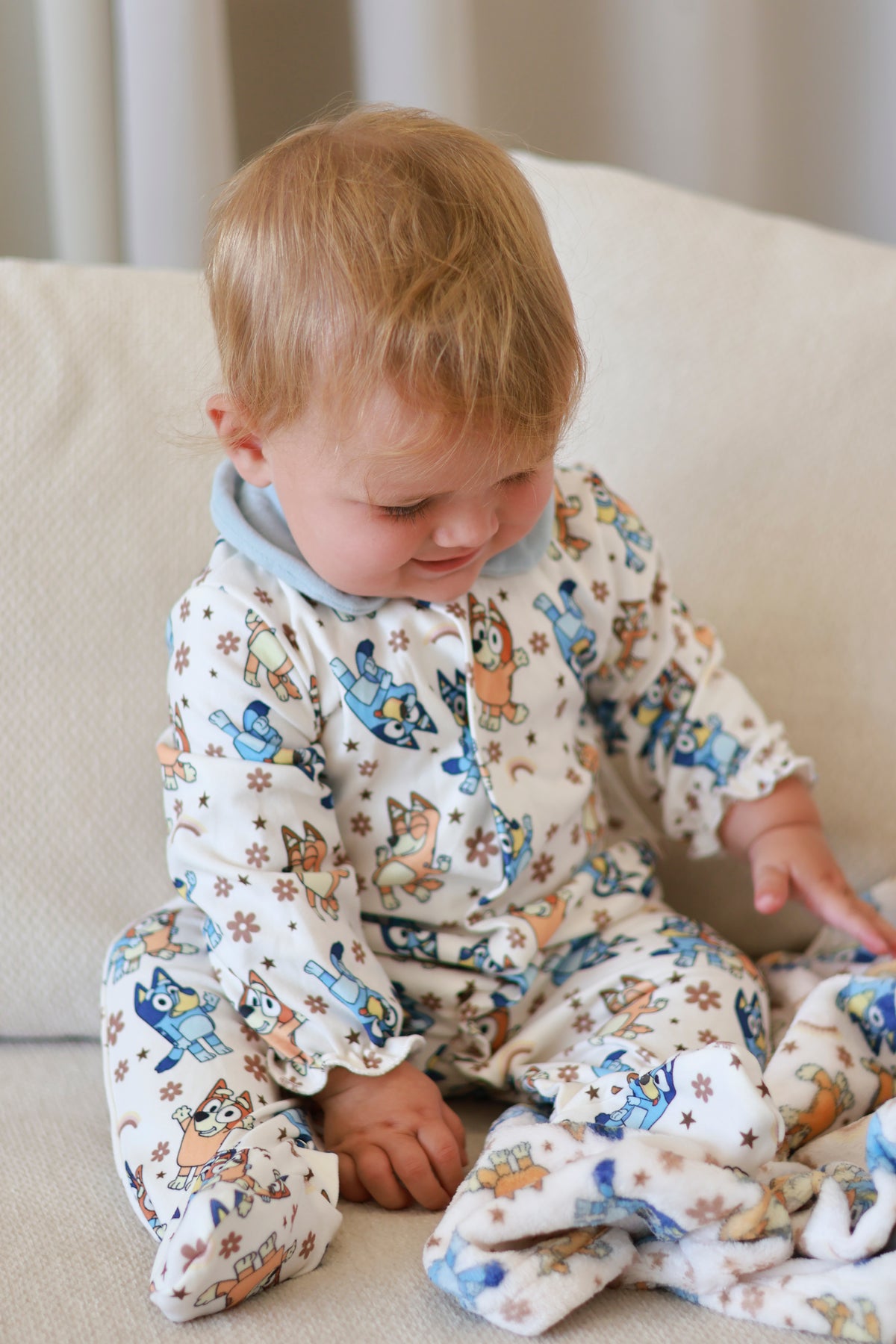 Blue dog sleepsuit
