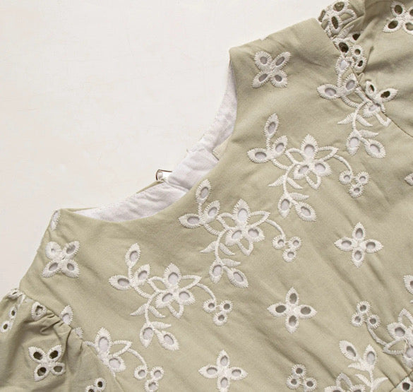Sage green anglaise dress