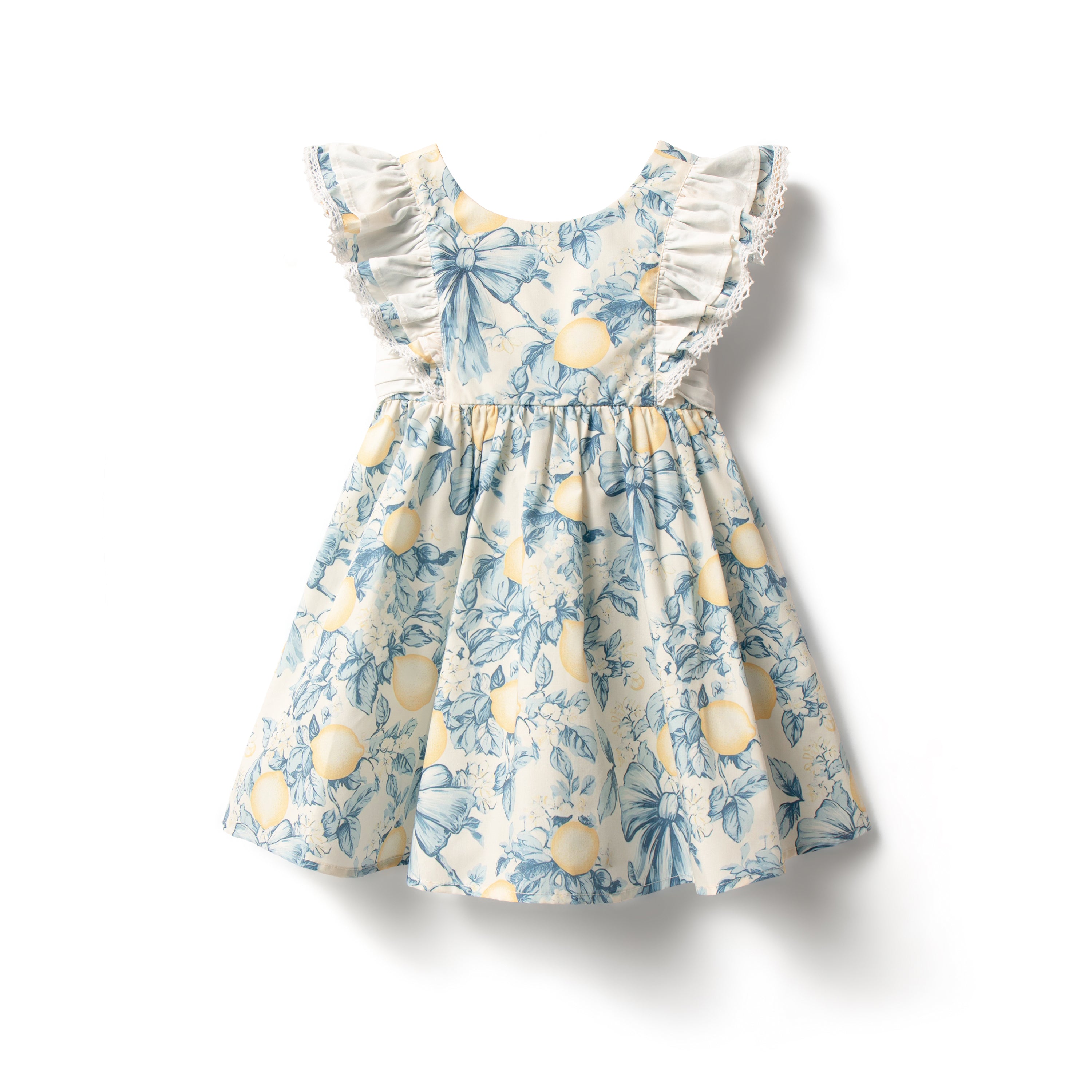 Lemon fields tie back dress