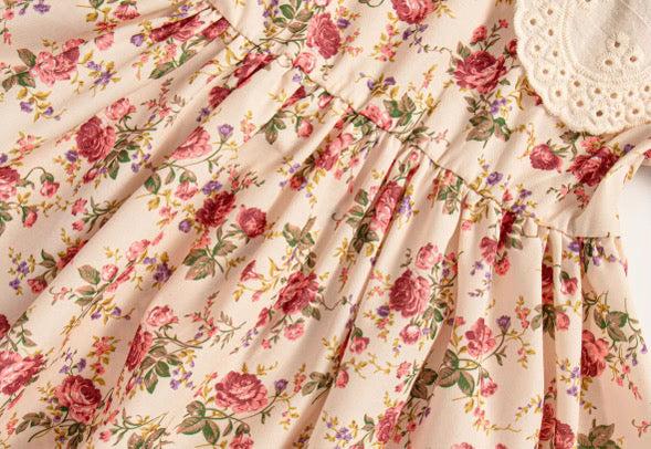 Vintage woodland rose dress