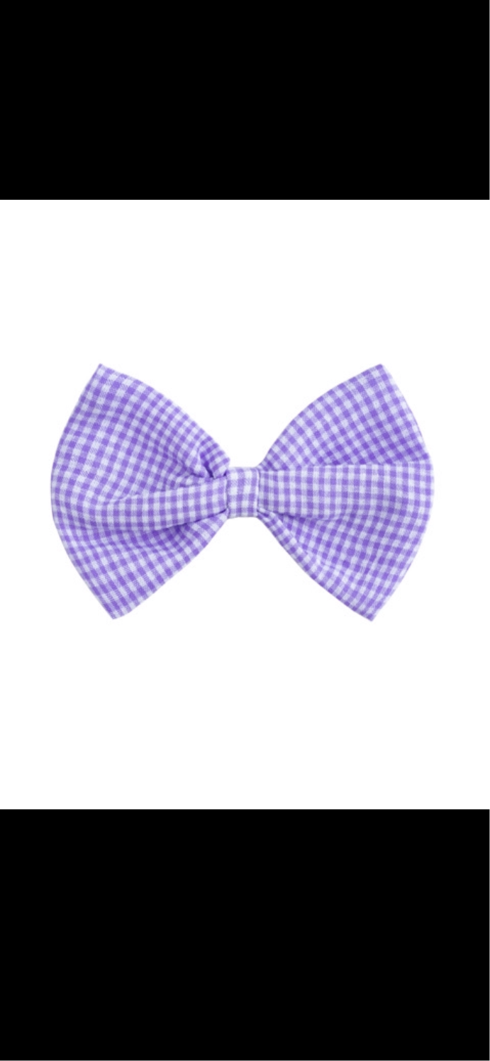 School gingham hair accessory