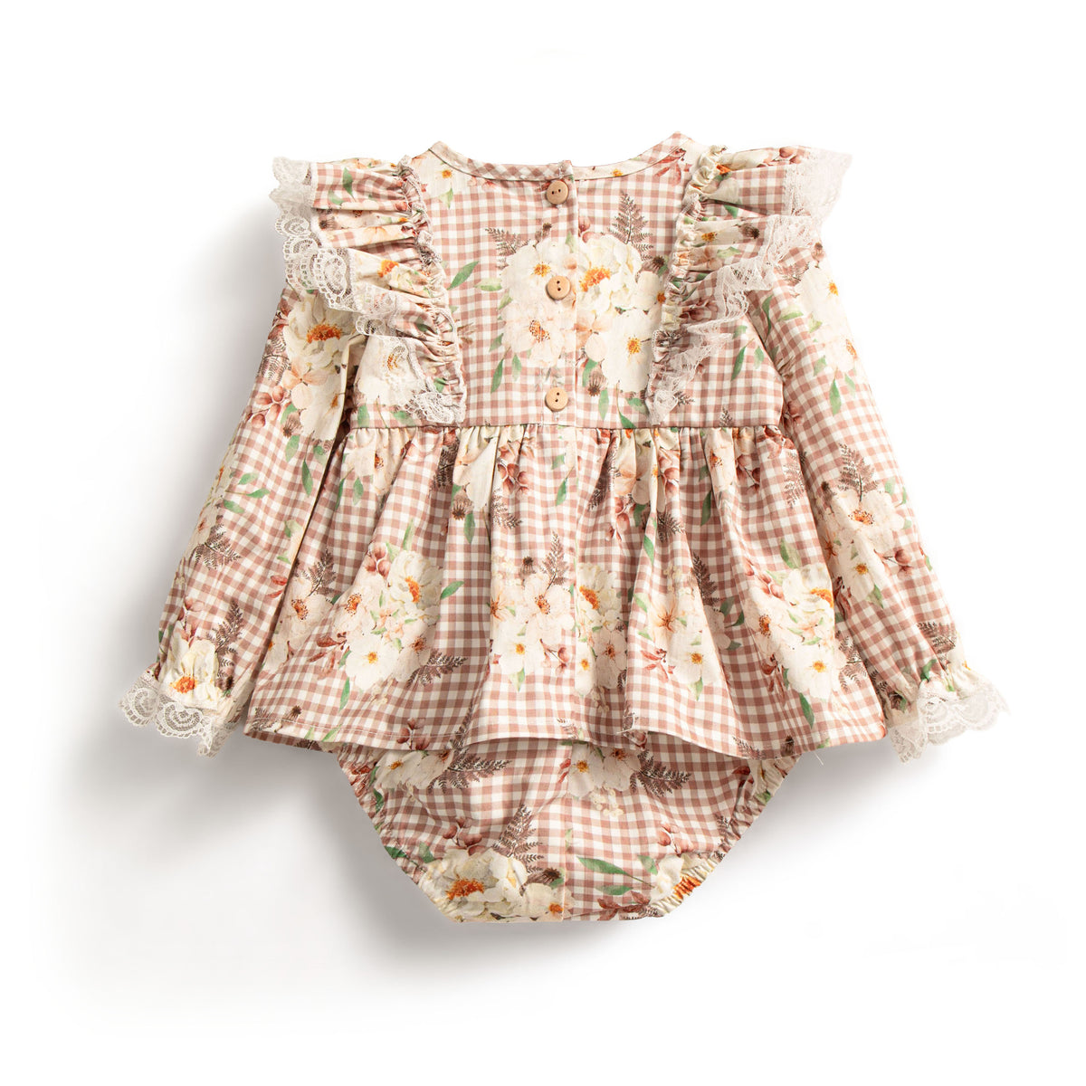 Gingham fields romper
