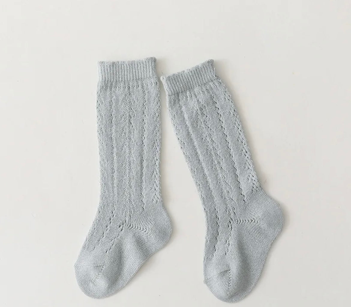 Openwork knee high socks