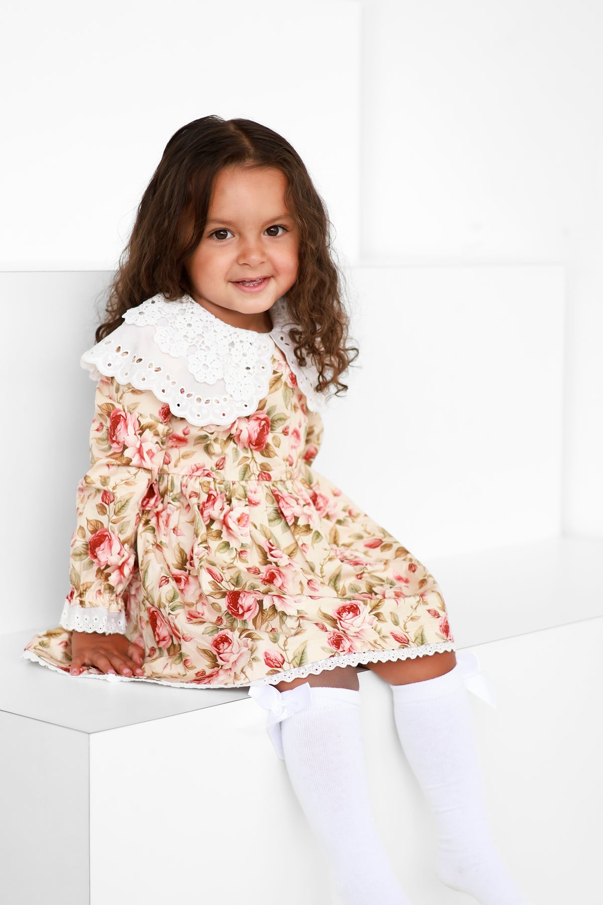 English rose double collared dress(coming soon)