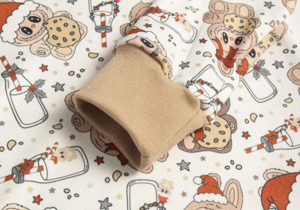 Monsters Christmas cookies & milk unisex pyjamas