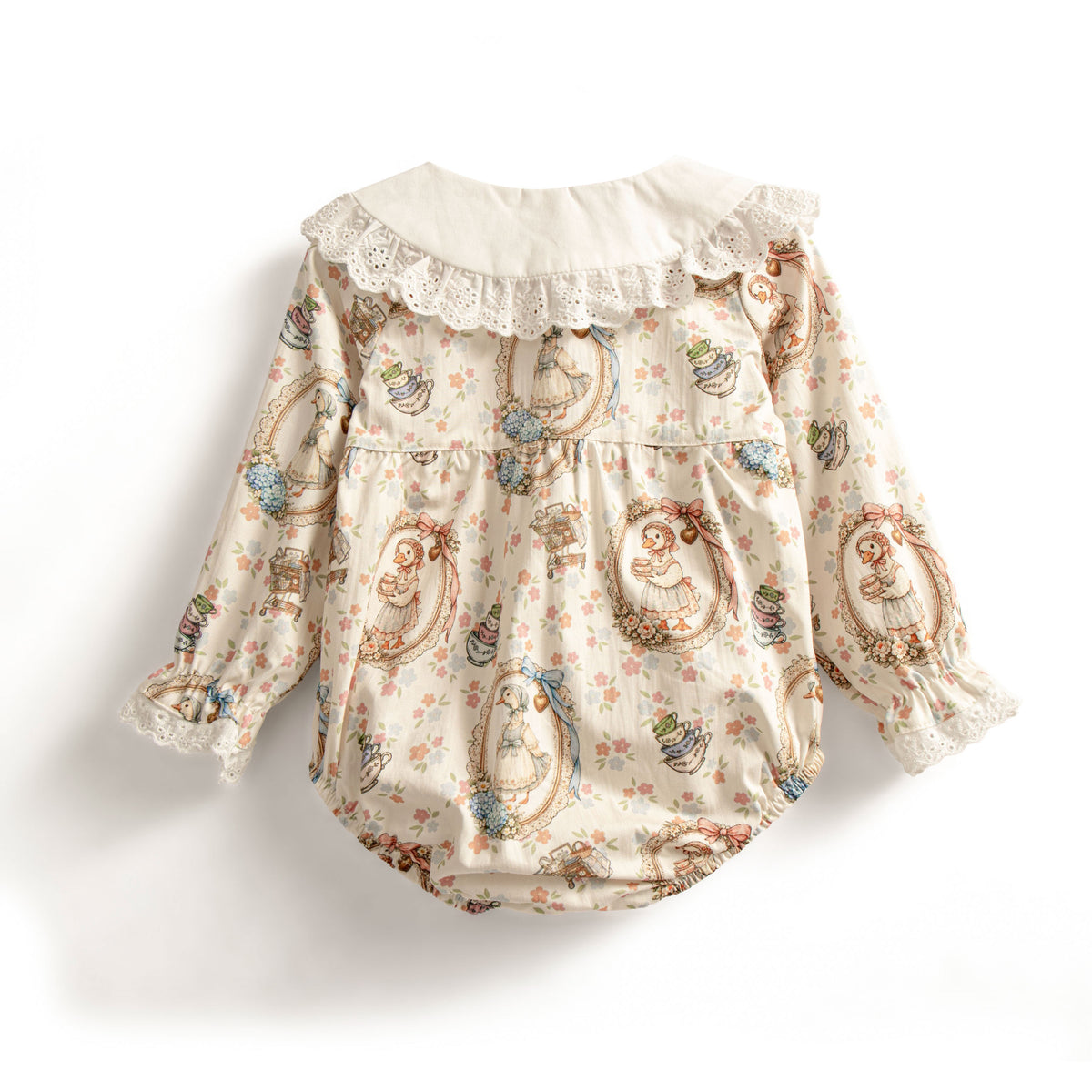 Mother goose buttoned romper