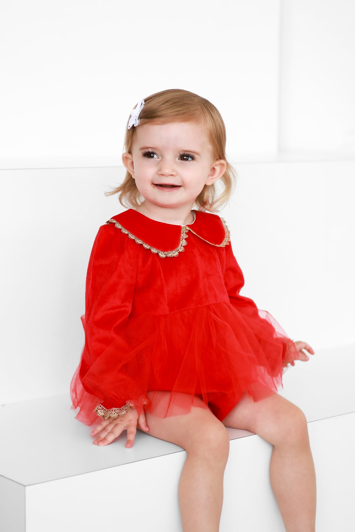 Scarlett Noel tie back tutu romper (coming soon)