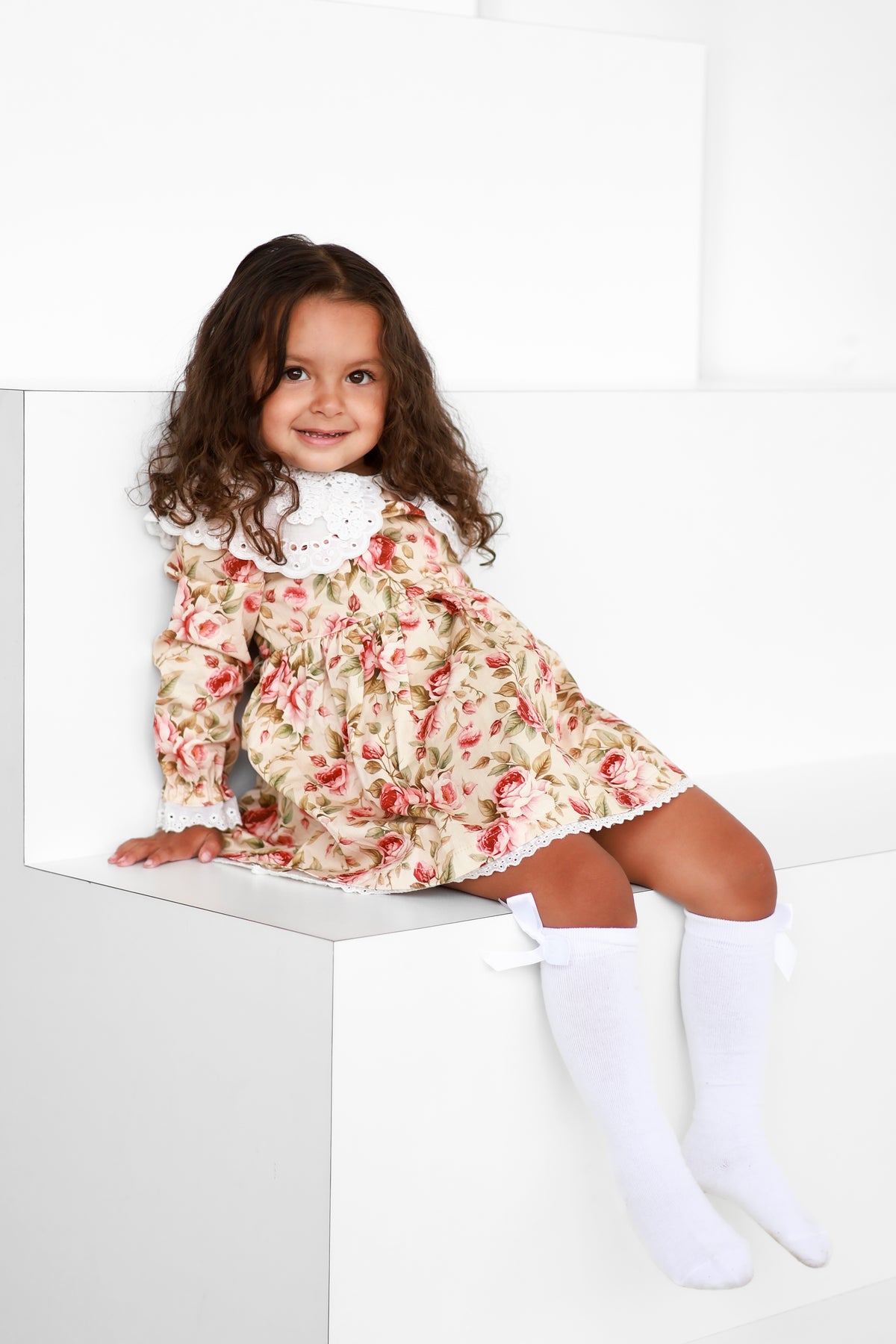 English rose double collared dress(coming soon)