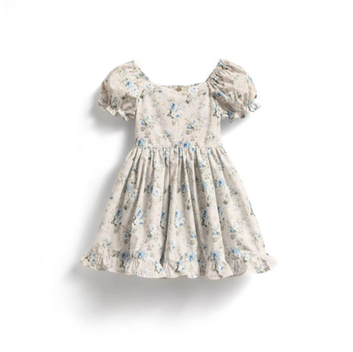 Blue floral tie back dress