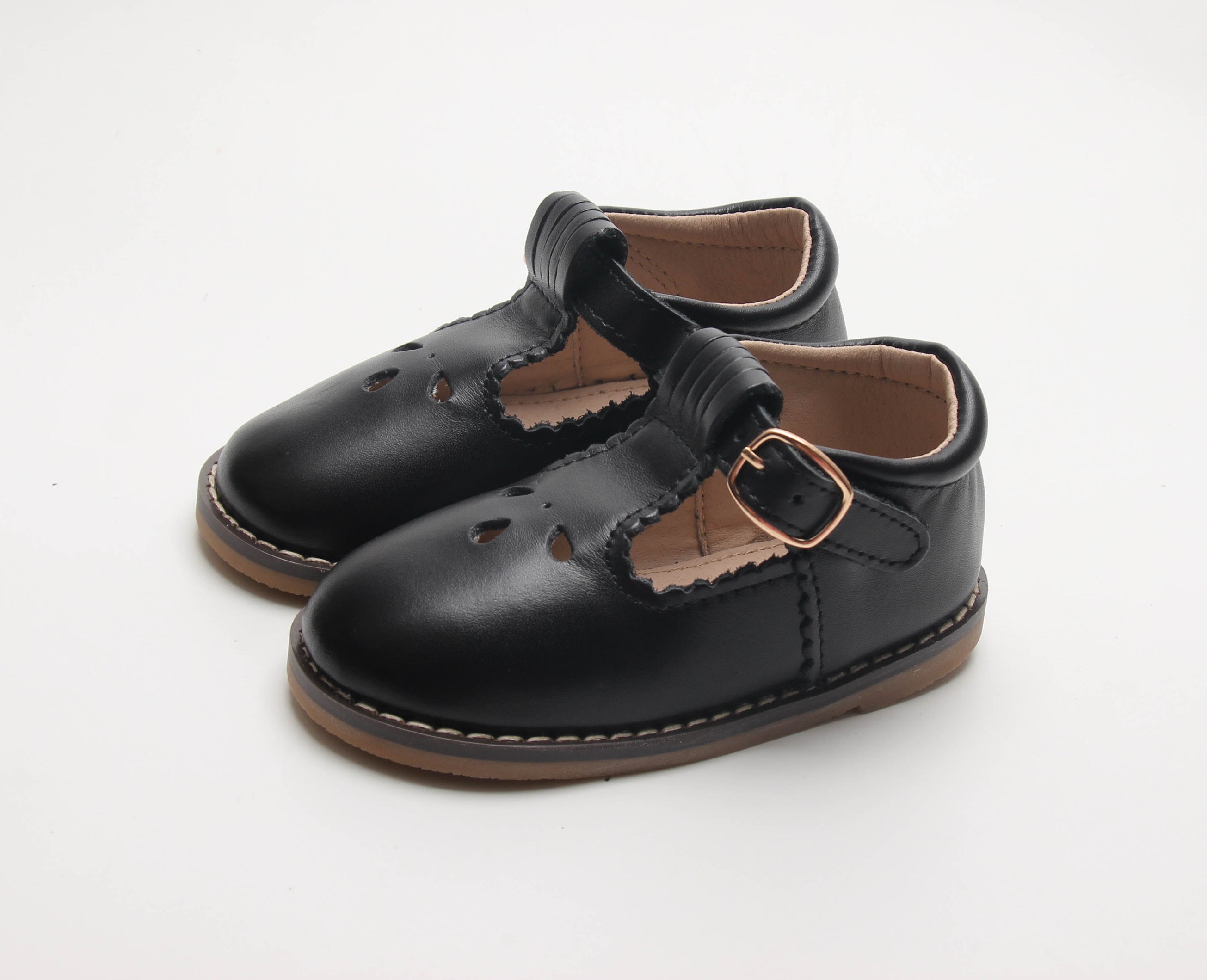 Black hard sole shoes