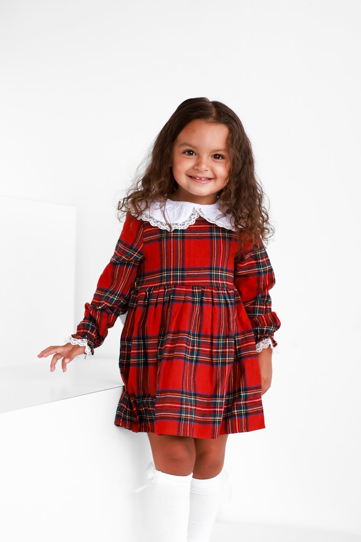 Ruby tartan tie back dress