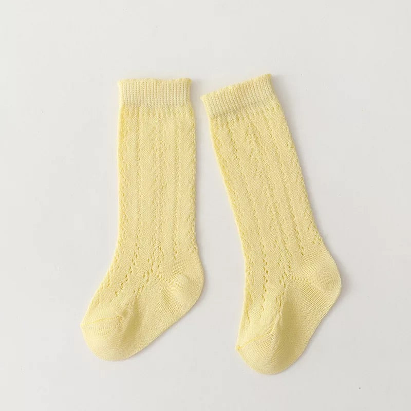 Openwork knee high socks