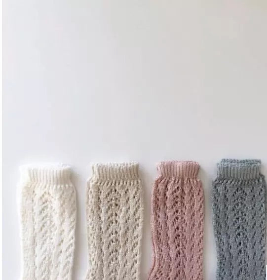 Openwork knee high socks
