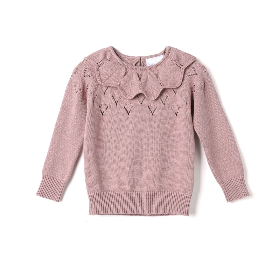 Collared knitted jumper