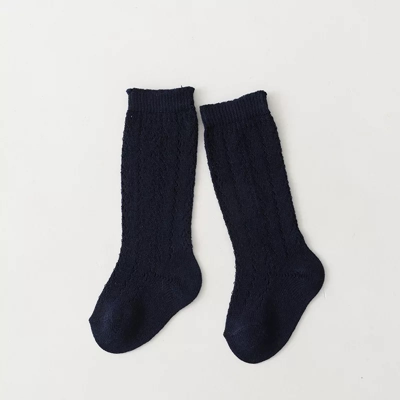 Openwork knee high socks