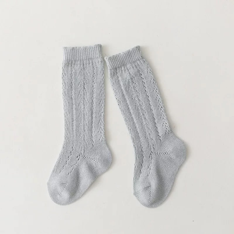 Openwork knee high socks