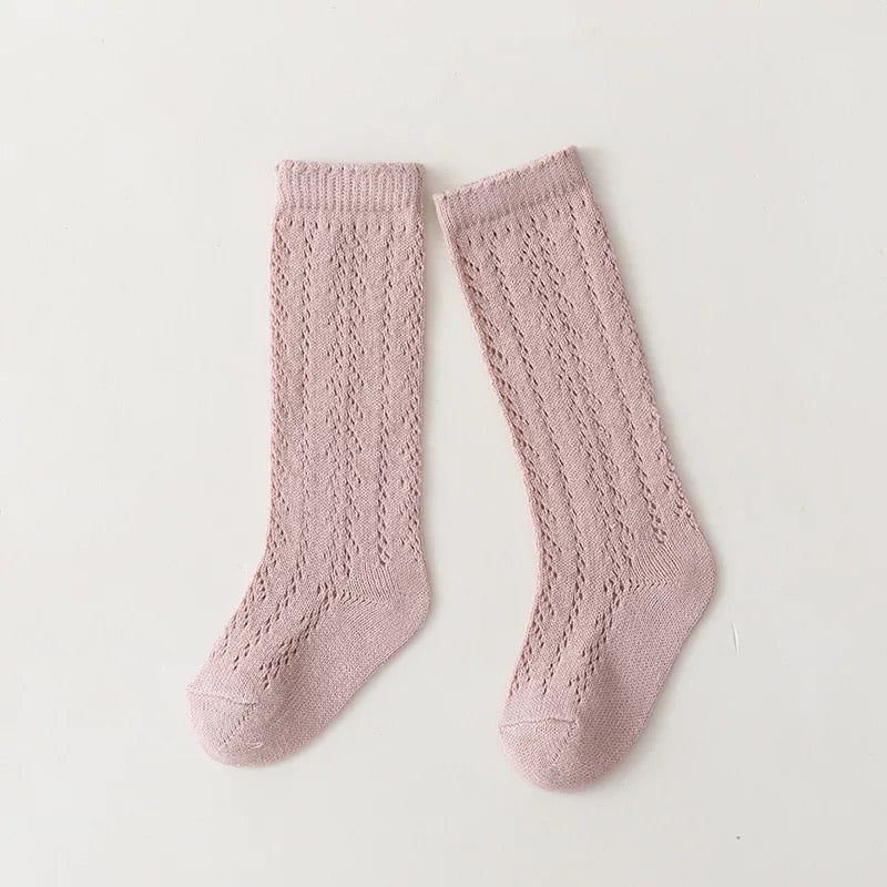 Openwork knee high socks