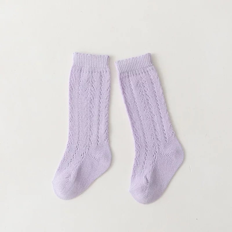 Openwork knee high socks