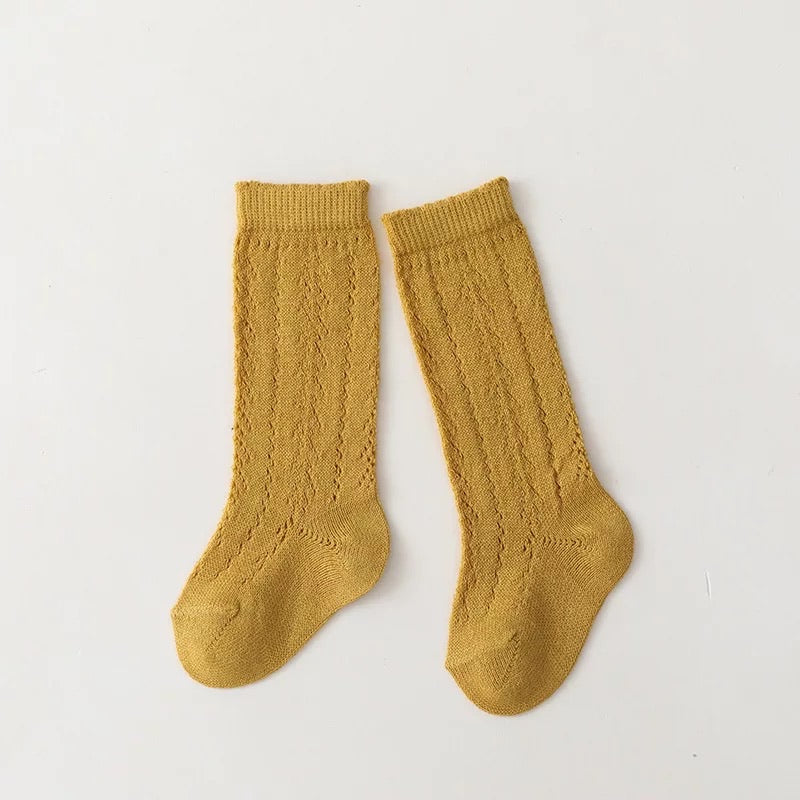 Openwork knee high socks