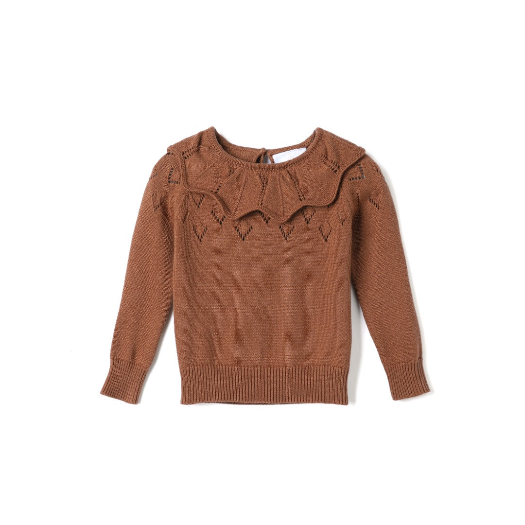 Collared knitted jumper (limited to one per customer)