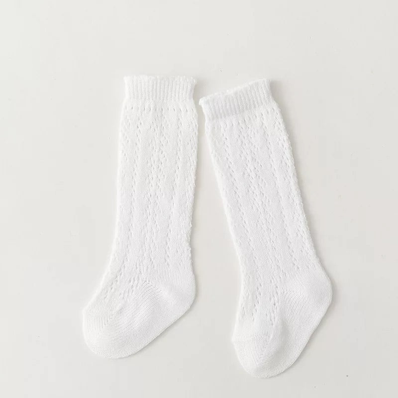 Openwork knee high socks